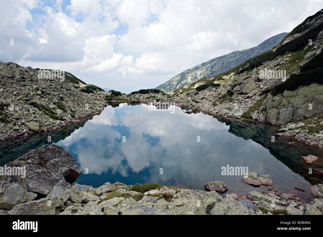 Zeitlose Landschaft der Gazeiski Seen in World Heritage Site Nationalpark Pirin Bulgarien Stockfoto
