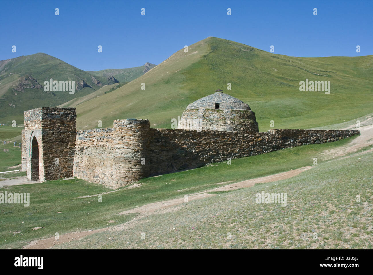 Tash Rabat Carivanserai in Kirgisistan Stockfoto