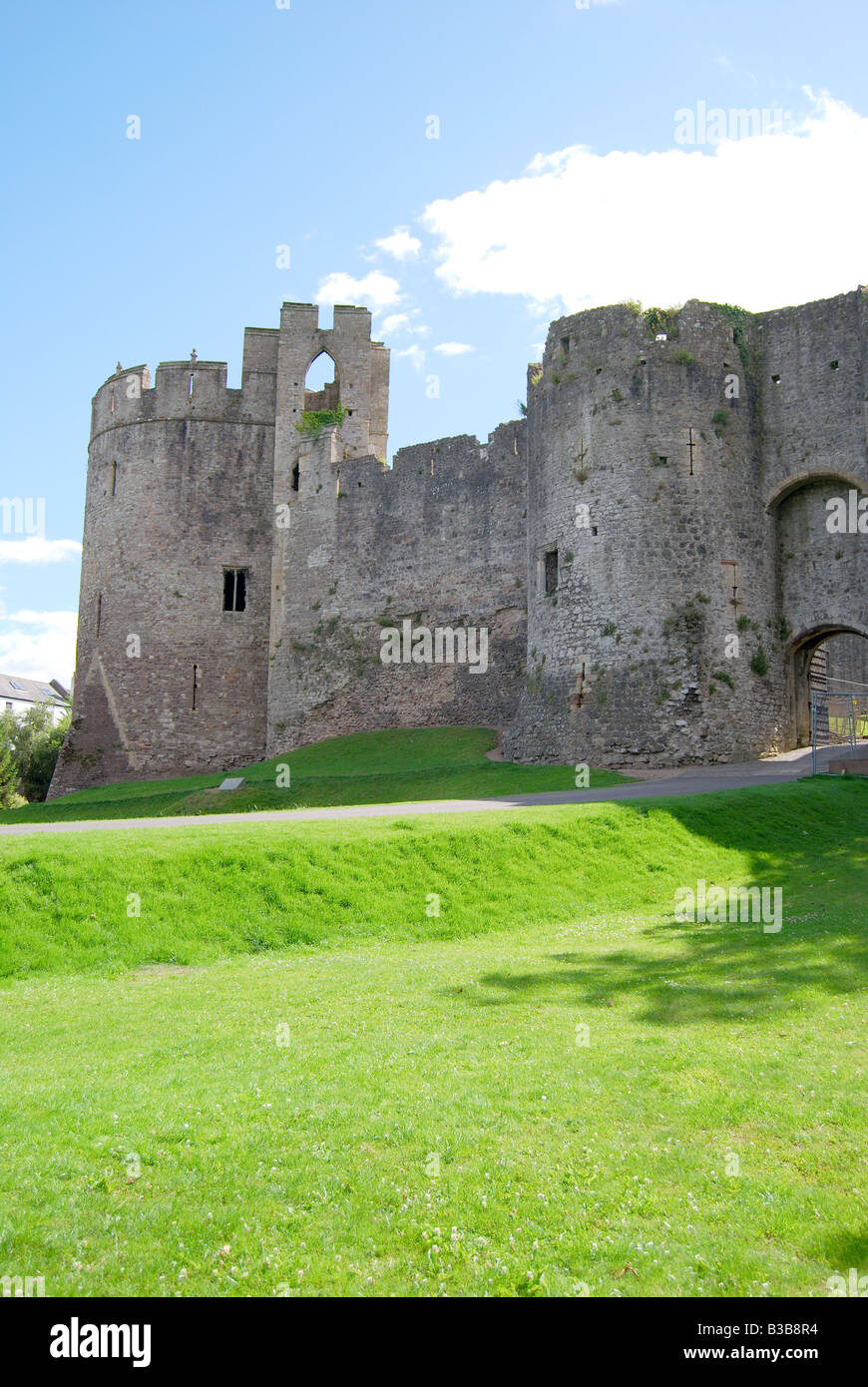 Chepstow Castle, zeigt Marten es Turm, Chepstow, Monmouthshire, Wales, Vereinigtes Königreich Stockfoto
