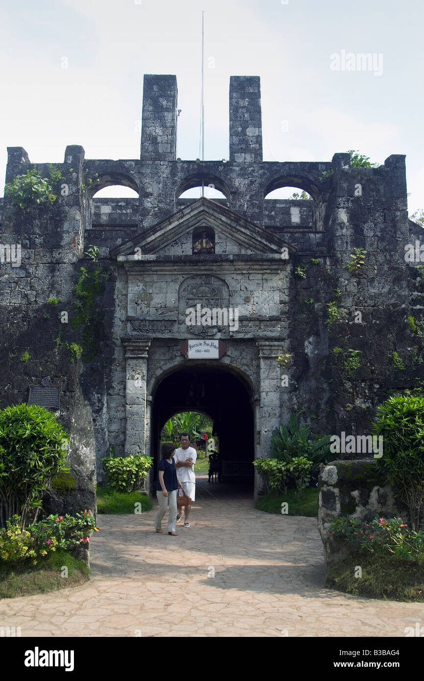 Eingang zur San Pedro Fort, eine spanische Festung in Cebu City Stockfoto