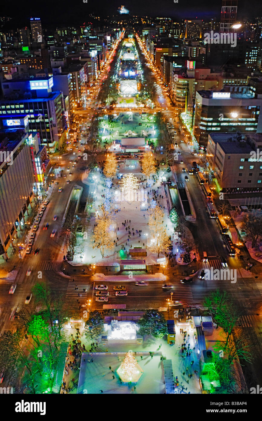 Sapporo Snow Festival, Odori Park Sapporo, Hokkaido, Japan Stockfoto