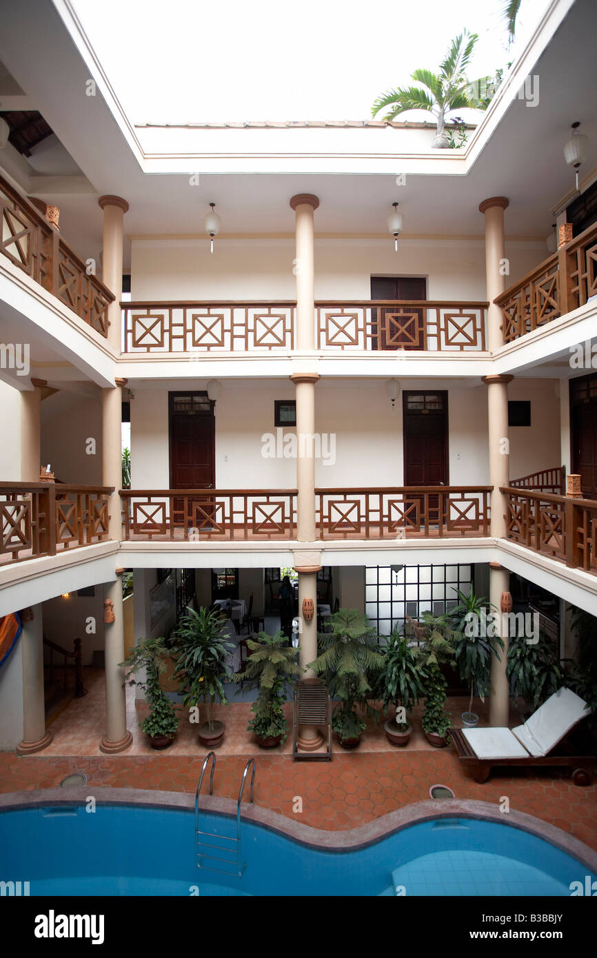 Hotel Courtyard, Hoi an, Provinz Quang Nam, Vietnam Stockfoto