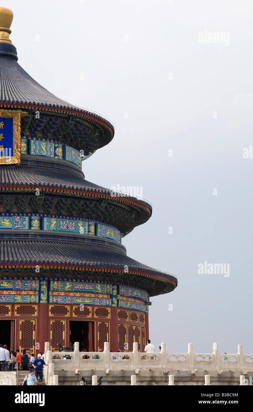 Ansicht des Qinian Dian oder Halle des Gebets für gute Ernten bezeichnet häufig falsch Himmelstempel in Tian Tan Complex Stockfoto