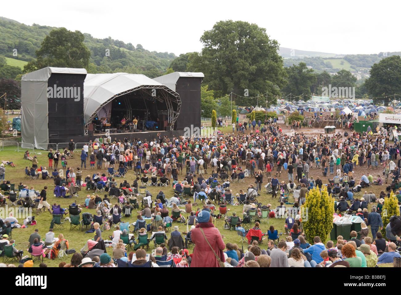 MainStage auf der Greenman Festival 2008 Glanusk Park Brecon Beacons Wales U K Stockfoto