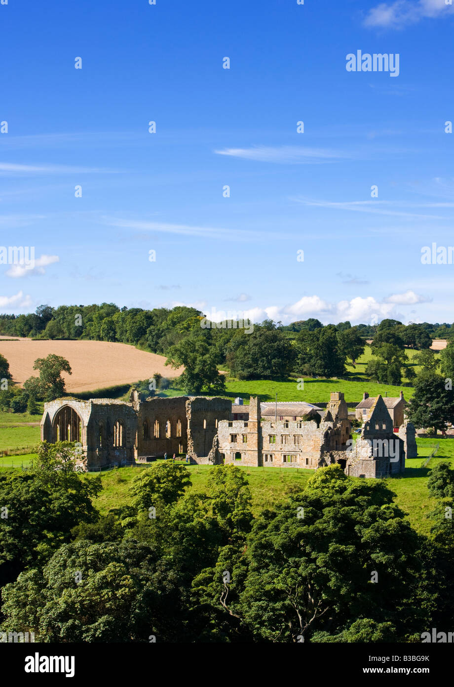 Ruinen der Abtei von Egglestone, Teesdale, County Durham, England, UK Stockfoto