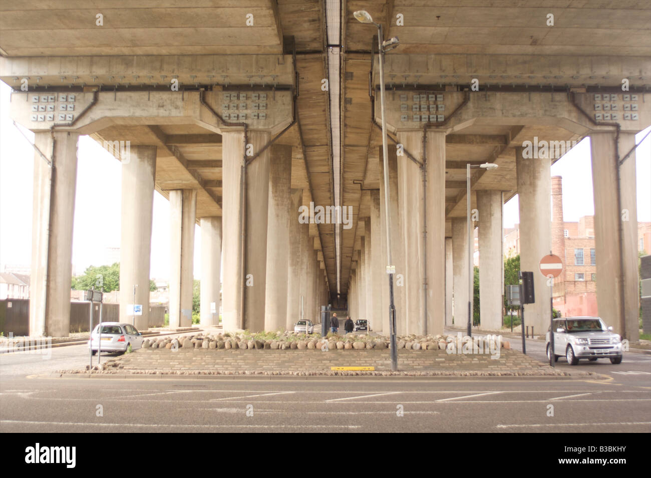 Unterseite des Kingston bridge glasgow Stockfoto