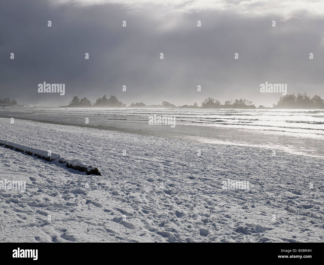 Long Beach im Winter, Tofino, Vancouver Island, British Columbia, Kanada Stockfoto