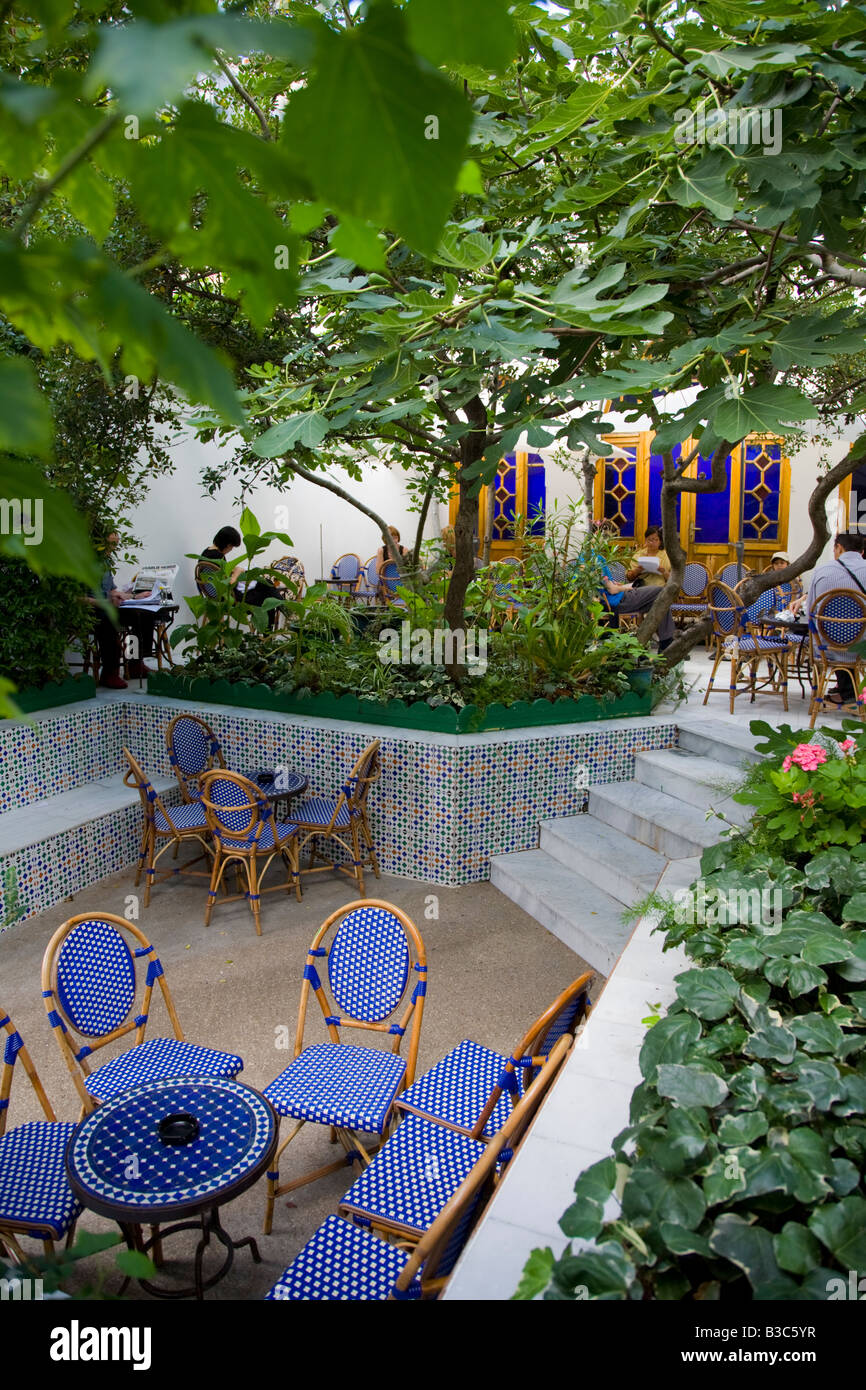 FeigenbaumGärten von La Grande Mosquée de Paris Café Stockfotografie