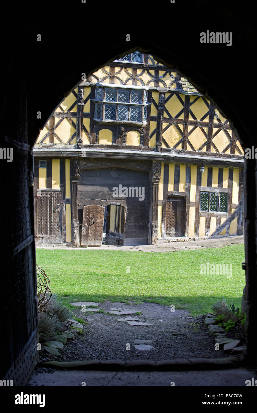 Shropshire, England, Stokesay Castle befindet sich am Stokesay, eine Meile südlich von der Stadt Craven Arms, in South Shropshire Stockfoto