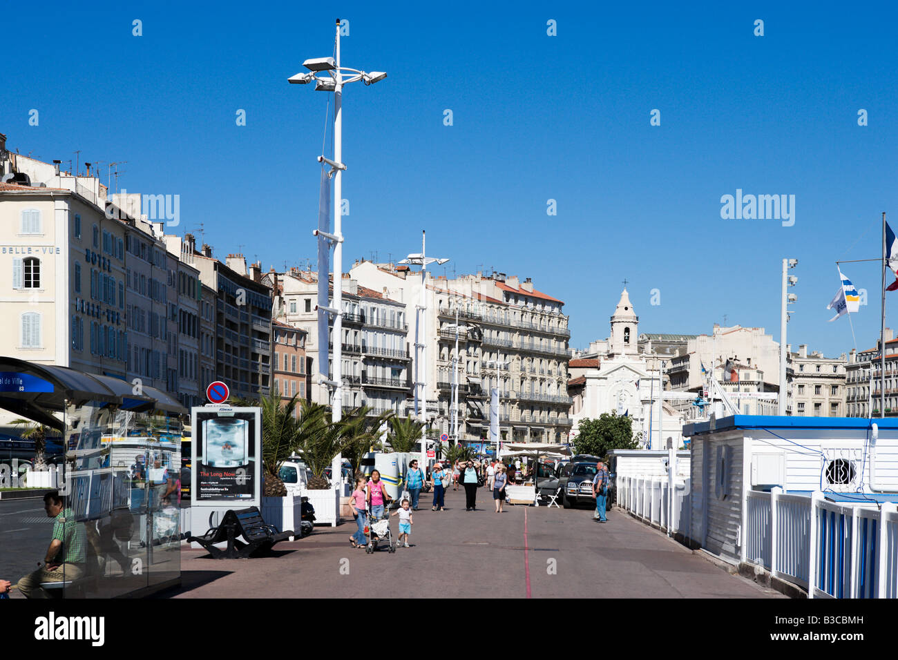 Quai du Port Vieux Port Bezirk, Marseille, Cote d ' Azur, Frankreich Stockfoto