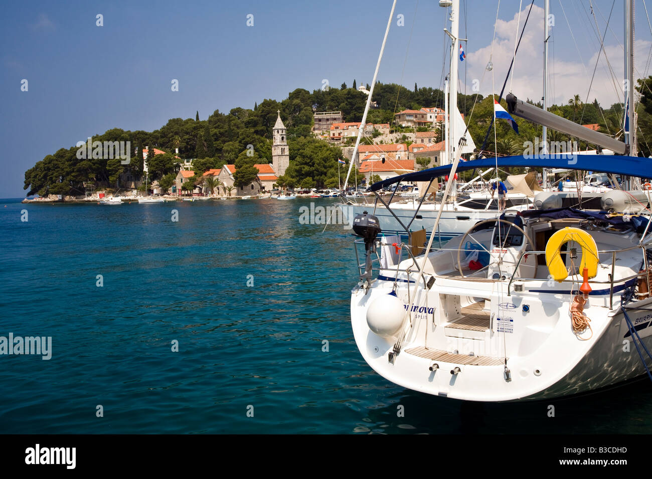 Cavtat Zupa Bay in der Nähe von Dubrovnik Kroatien Stockfoto