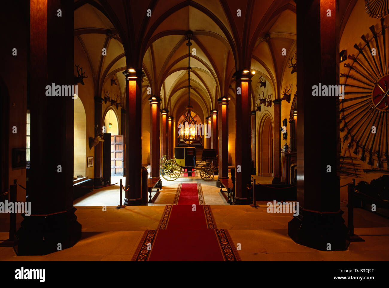 Innenansicht des Raby Castle, Staindrop, County Durham Stockfoto