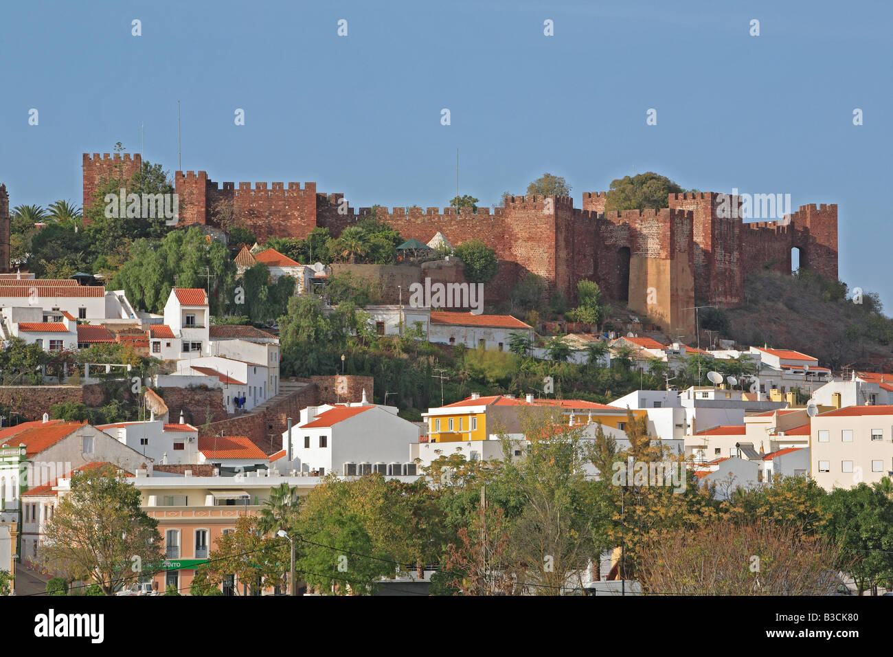 Stadt und Burg von Silves Algarve Portugal Stockfoto