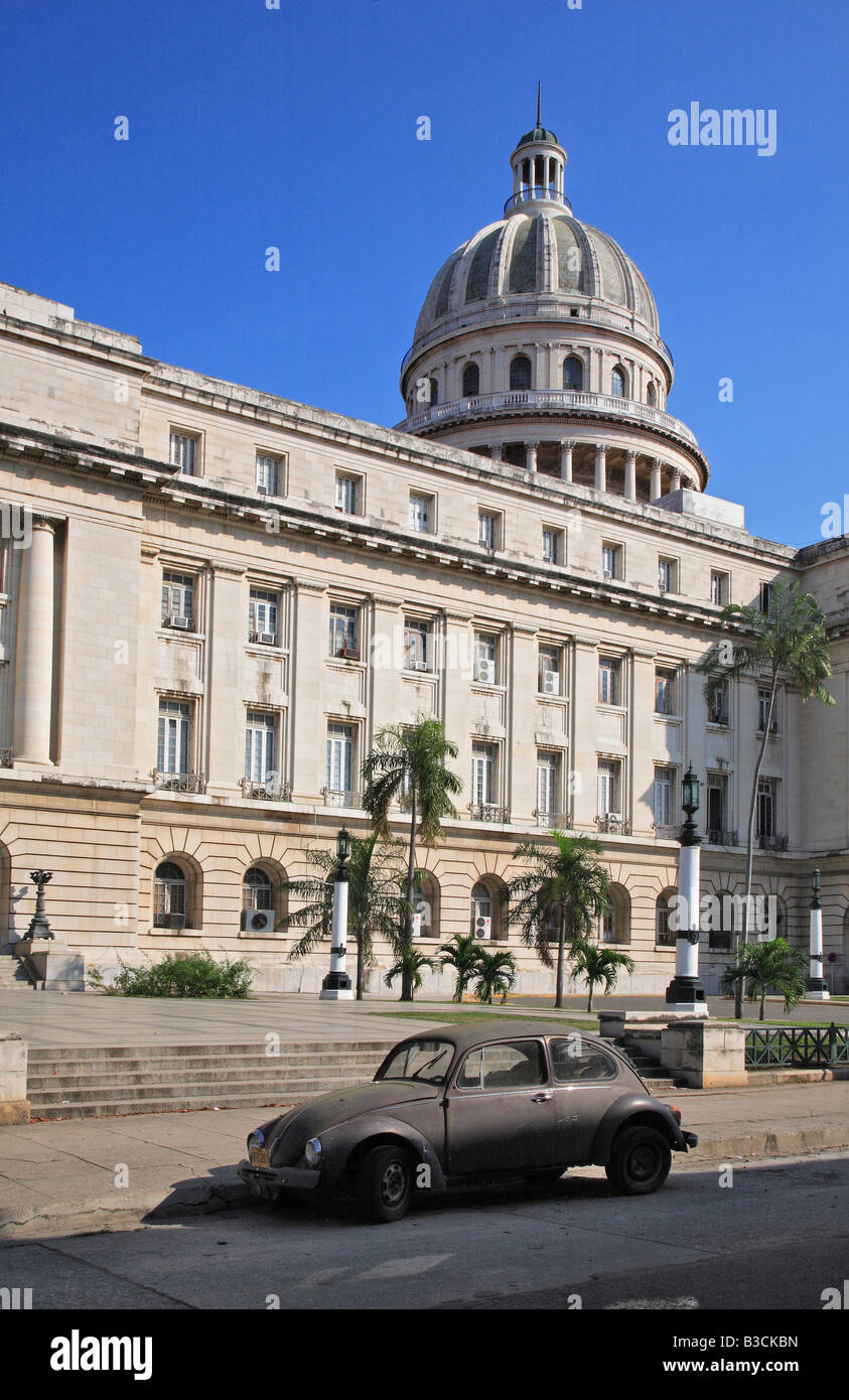 El Capitolio oder das National Capitol Building in Havanna Kuba war der Sitz der Regierung in Kuba bis nach der kubanischen Revolution Stockfoto