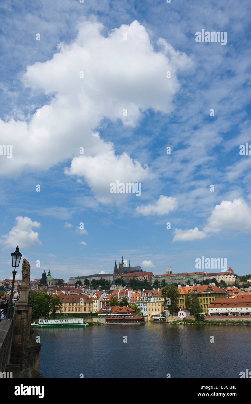 Prag-Tschechische Republik Schloss Charles Karl-Brücke Stockfoto