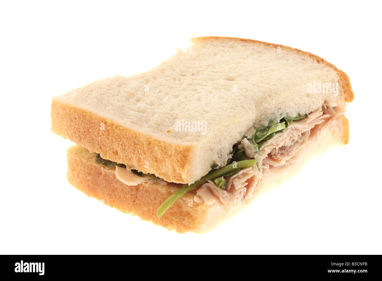 Schweinefleisch-Apfel und Holunderblüten-Sandwich Stockfoto