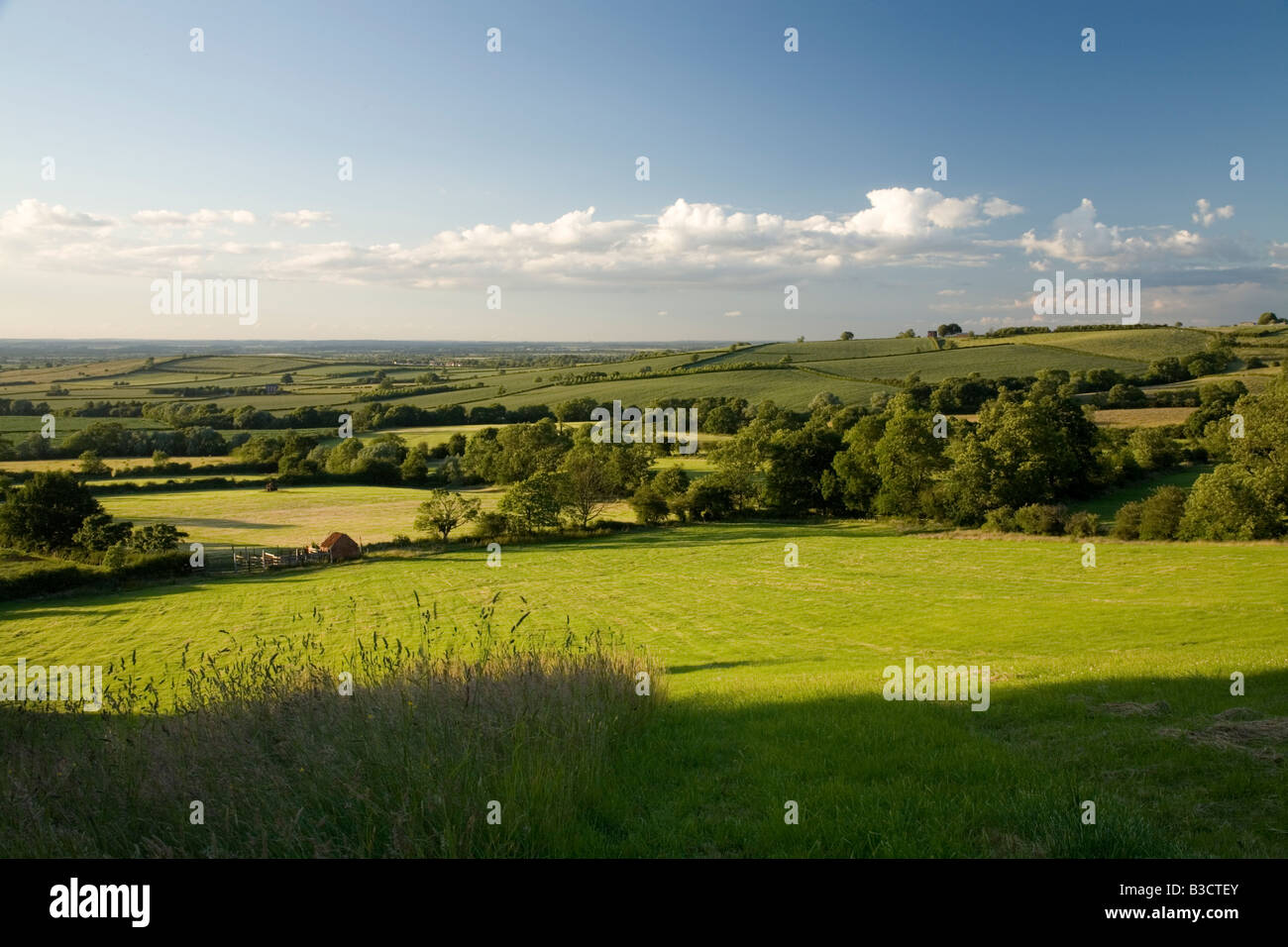 Späten Licht über der Vale Belvoir Leicestershire Stockfoto