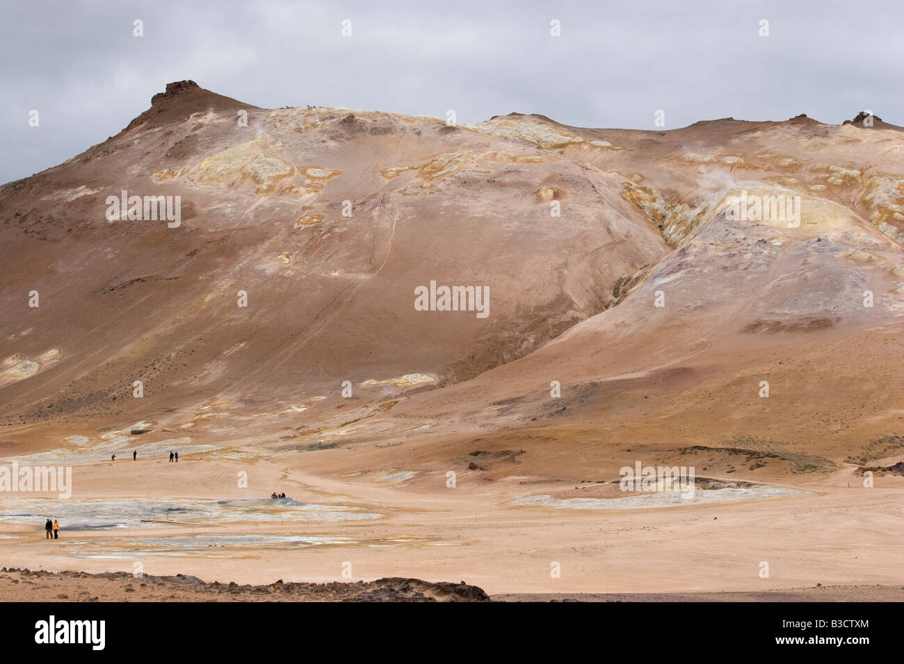 Geothermische Gebiet Hverarönd, Myvatn, Island. Stockfoto