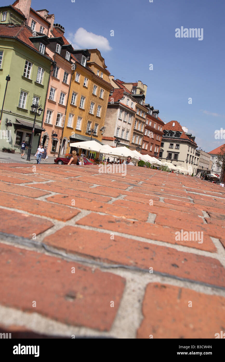 Warschau Polen die historische Altstadt und Stadtmauer Stockfoto