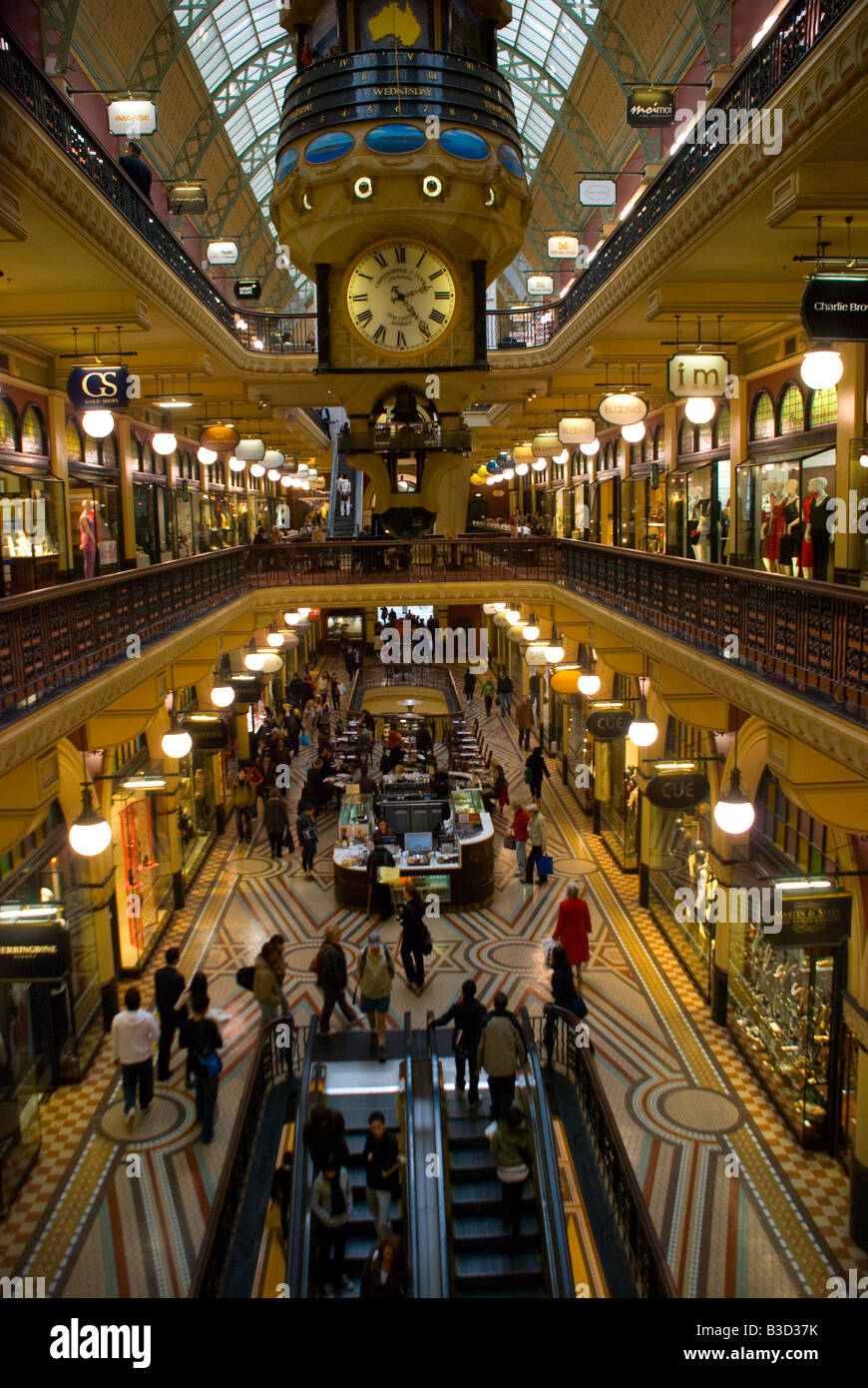 Queen Victoria Building historischen Einzelhandel einkaufen Bezirk in Sydney Australia Stockfoto