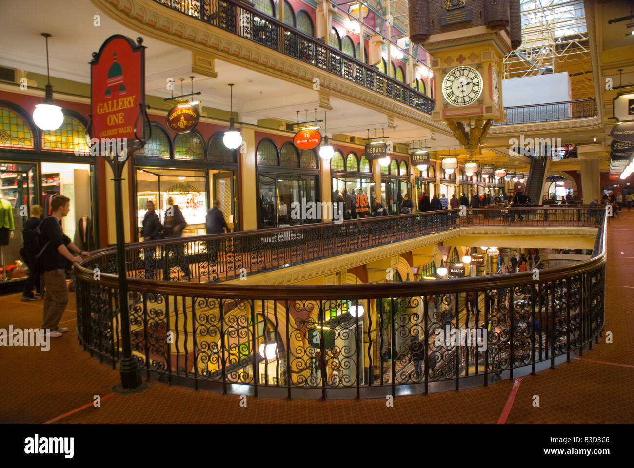 Queen Victoria Building historischen Einzelhandel einkaufen Bezirk in Sydney Australia Stockfoto