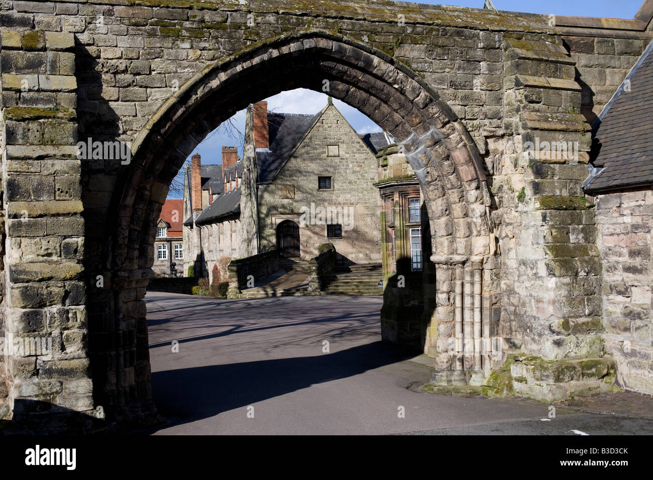 Repton Public School Main Buildings and Grounds, einschließlich der Bibliothek und Quadranten, Burton-on-Trent, Derbyshire, UK Stockfoto