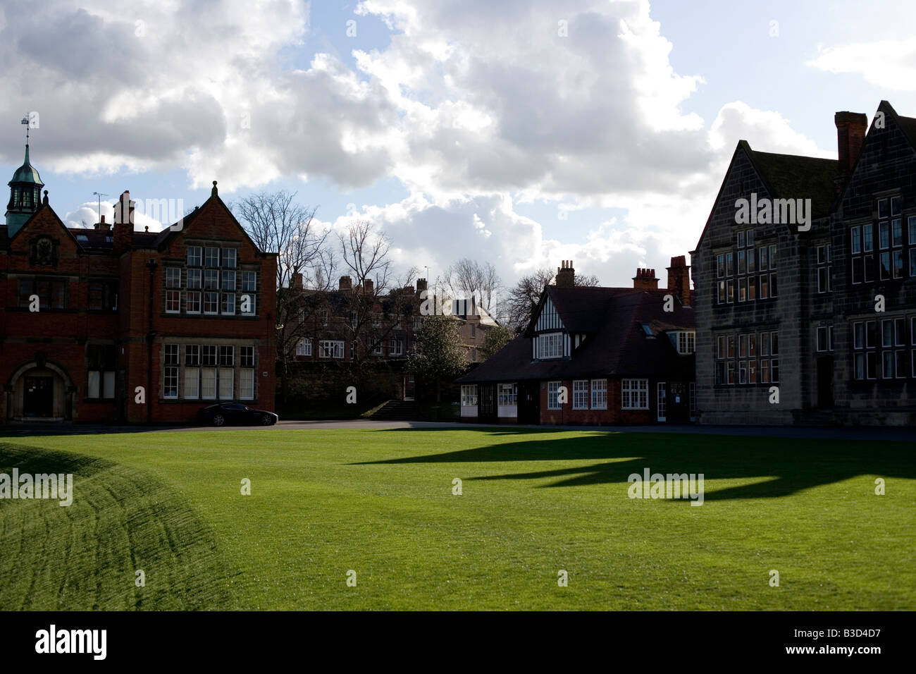 Repton Public School Main Buildings and Grounds, einschließlich der Bibliothek und Quadranten, Burton-on-Trent, Derbyshire, UK Stockfoto