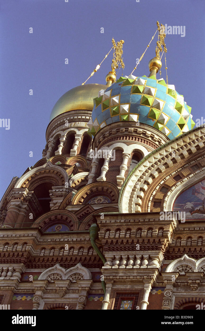 Die Kirche auf vergossenen Blutes in Sankt Petersburg, Russland Stockfoto