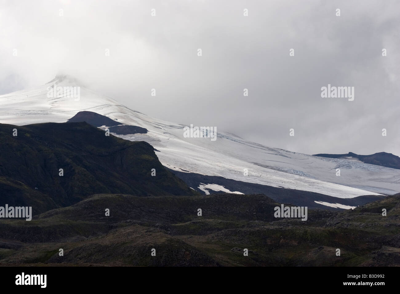 Snaefellsjökull Nationalpark, Gletscher Islands. Stockfoto