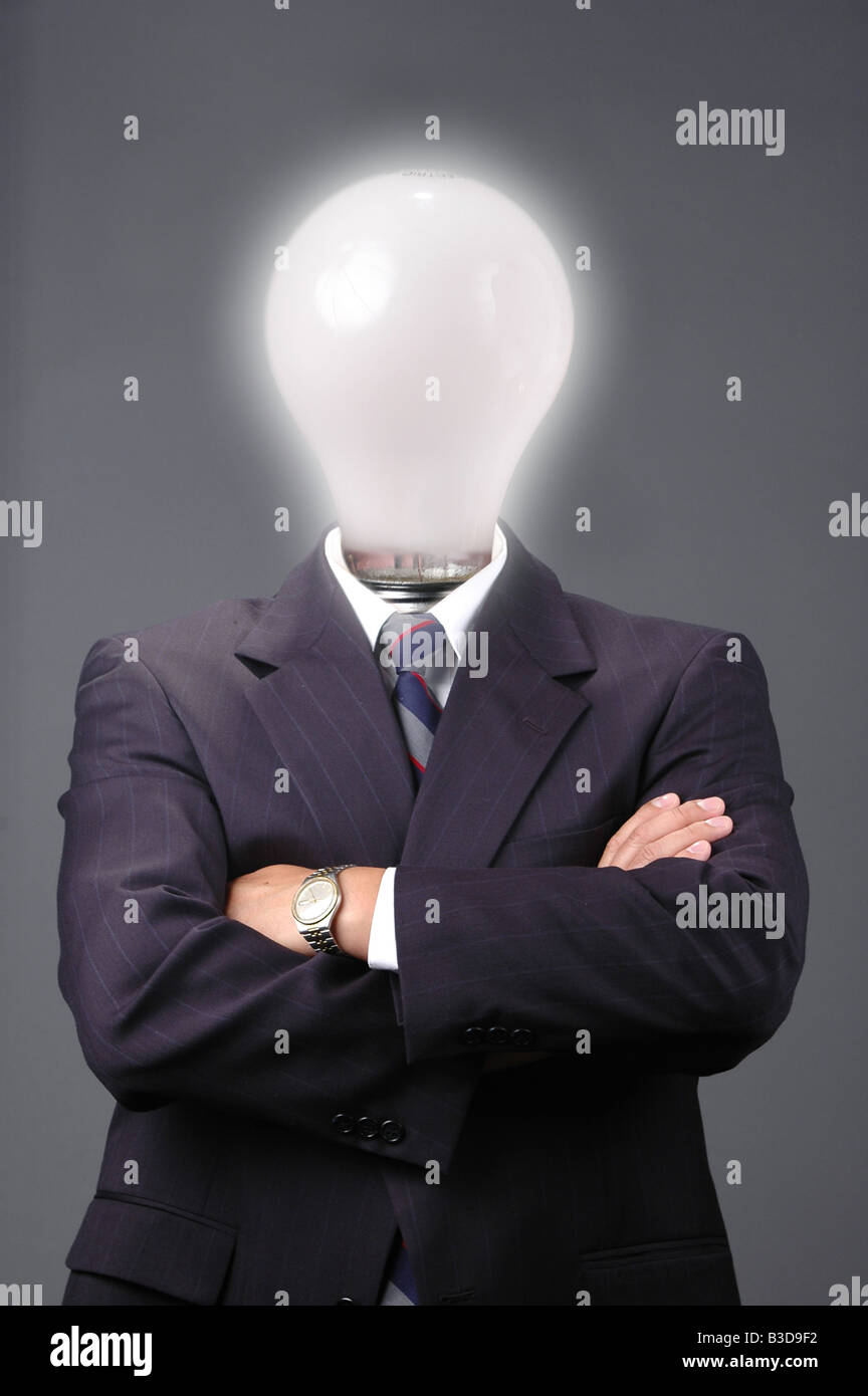 Business-Metapher, die zeigen, wie wichtig gute Ideen Stockfoto