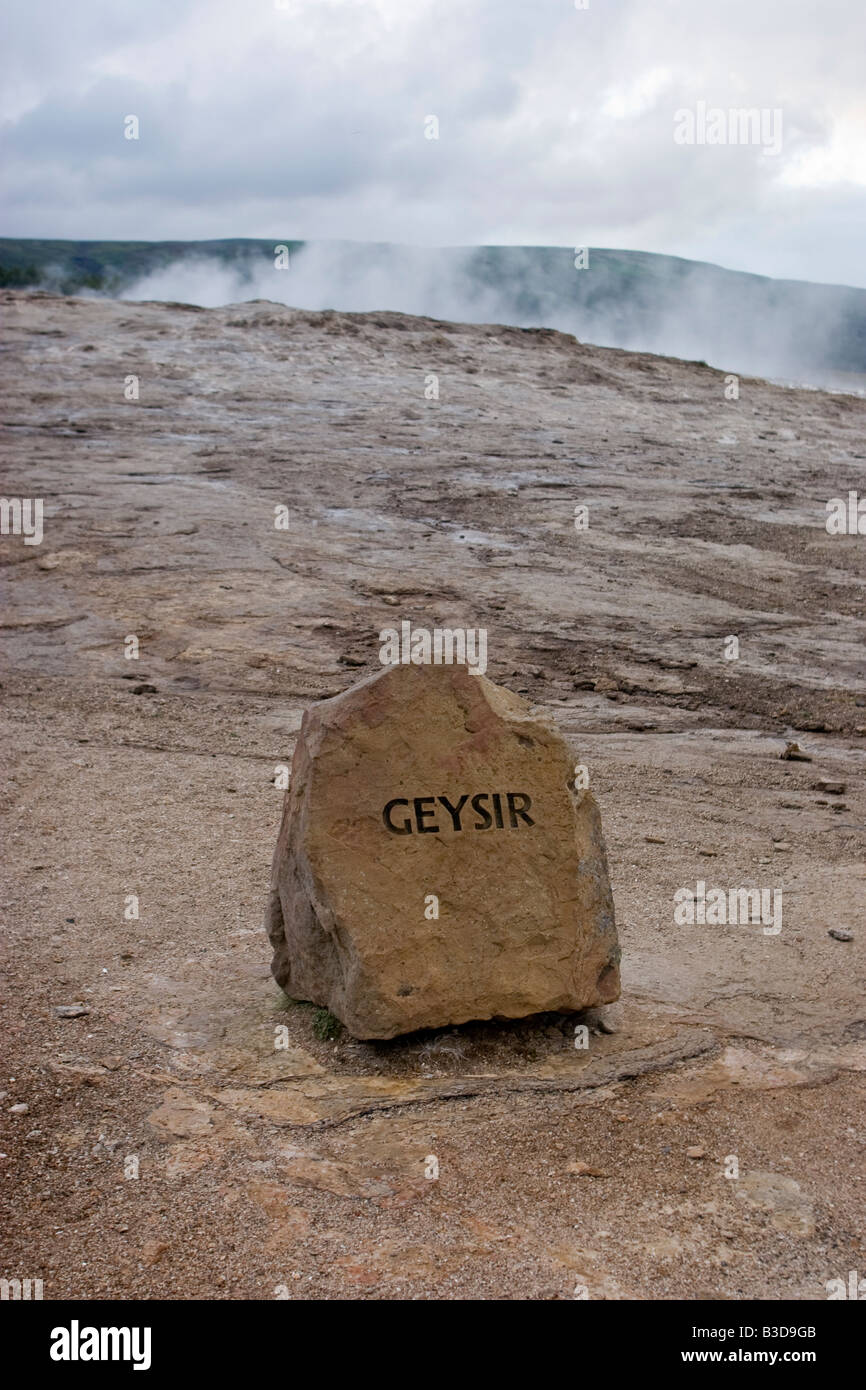 Geothermische Gebiet Geysir, Island Stockfoto