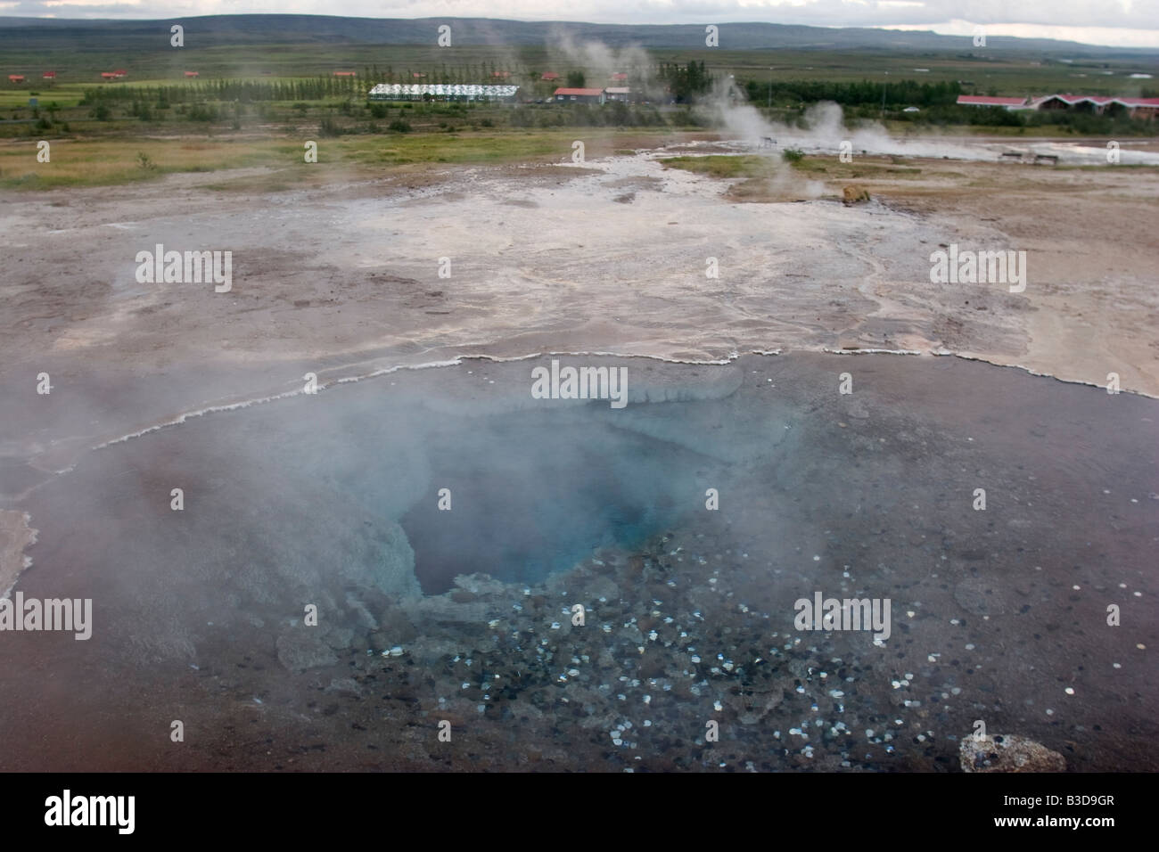 Geothermische Gebiet Geysir, Island Stockfoto