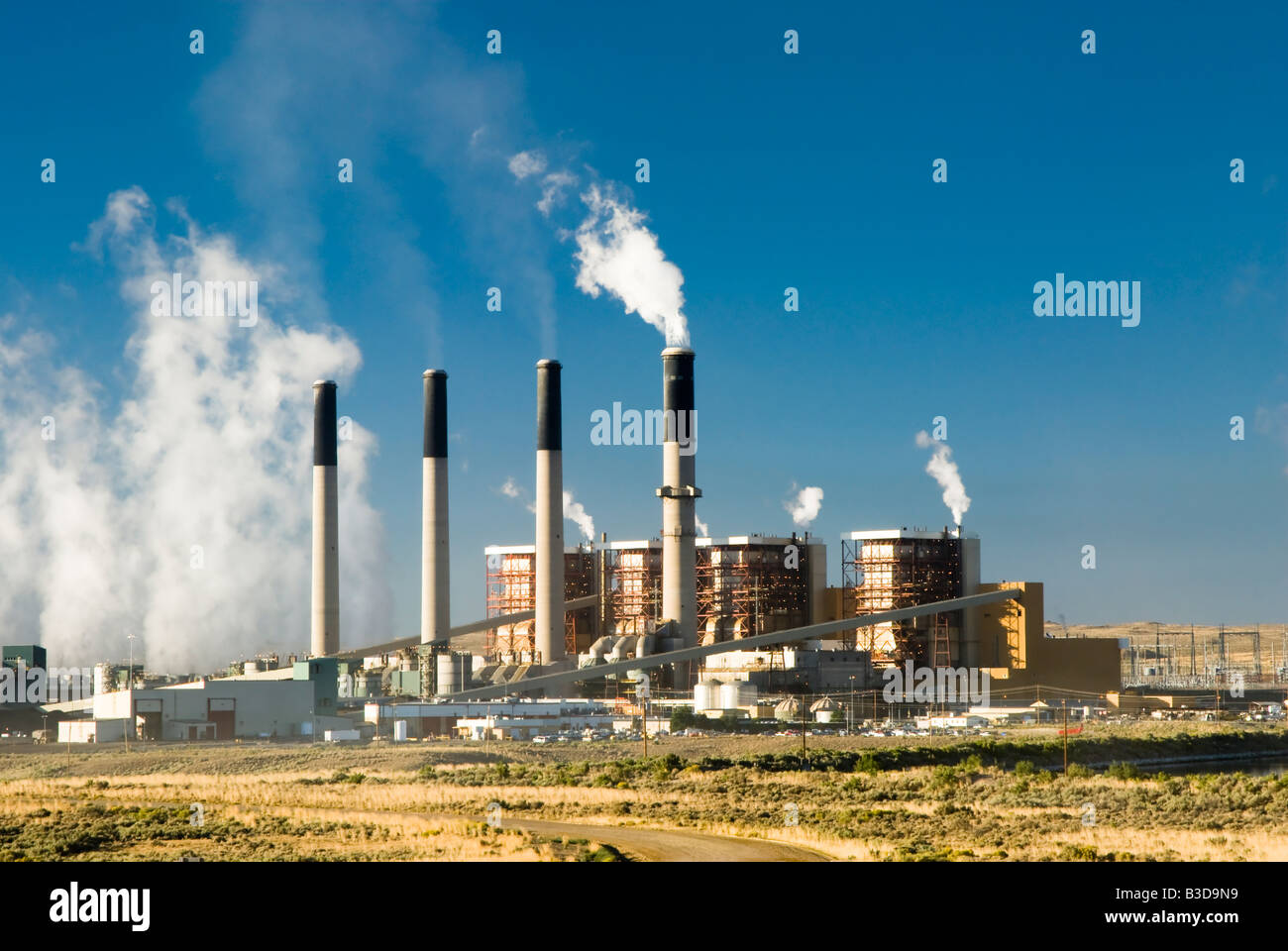 ein Kohlekraftwerk Kraftwerk in Wyoming Stockfoto