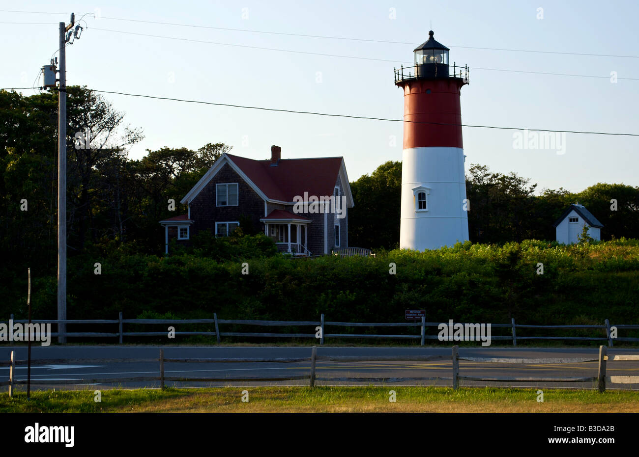 Nauset Leuchtturm, Nauset Licht Strand, Cape Cod, USA Stockfoto