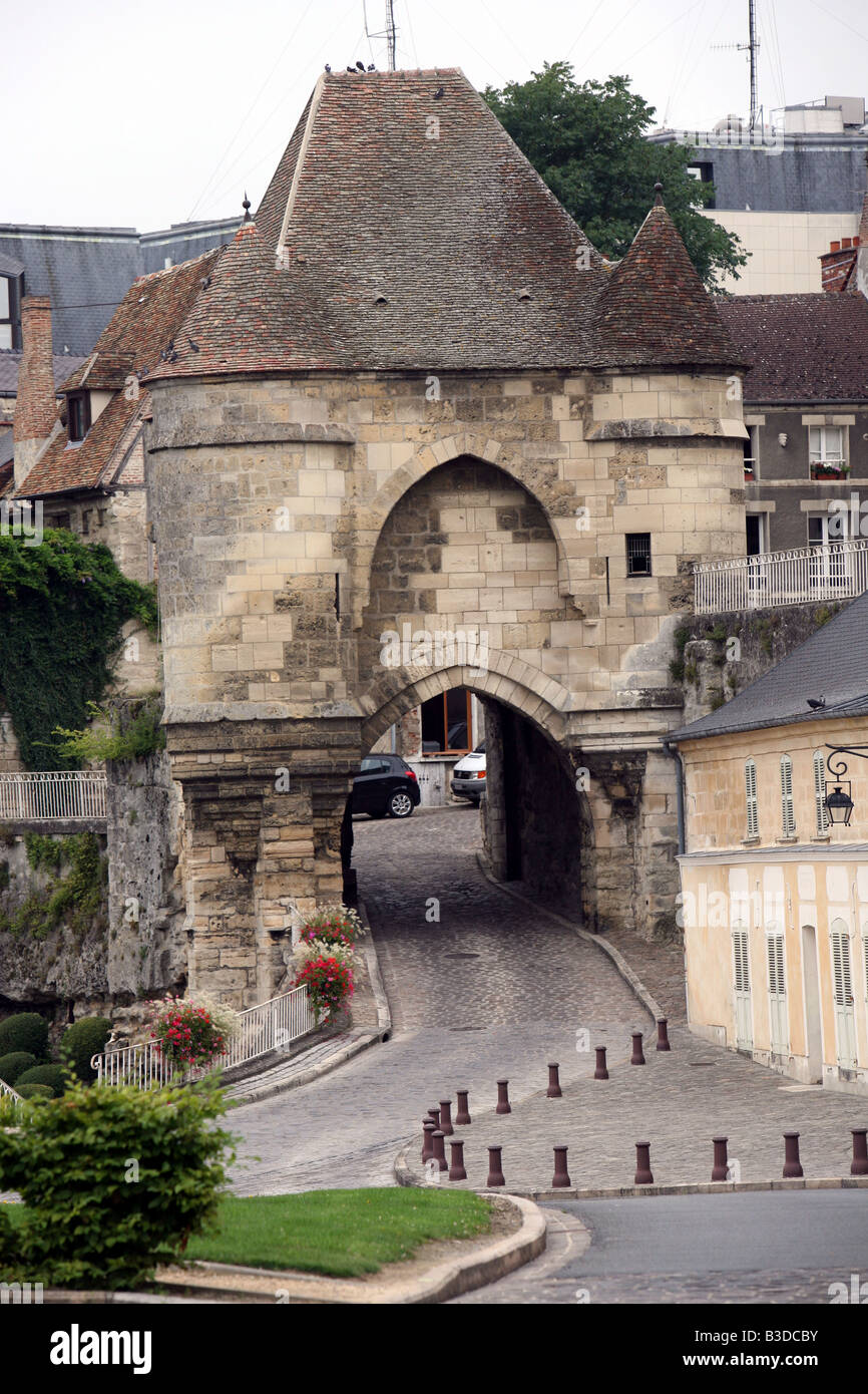 Porte d'Ardon mittelalterliche Tor für die Stadt Laon Frankreich Europas. Stockfoto