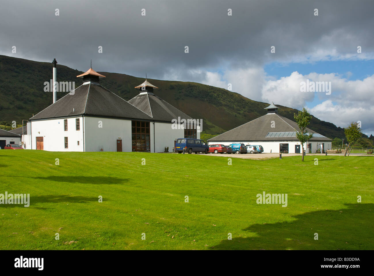 Arran Whisky Brennerei, Lochranza, Isle of Arran, Strathclyde, Schottland, Großbritannien Stockfoto