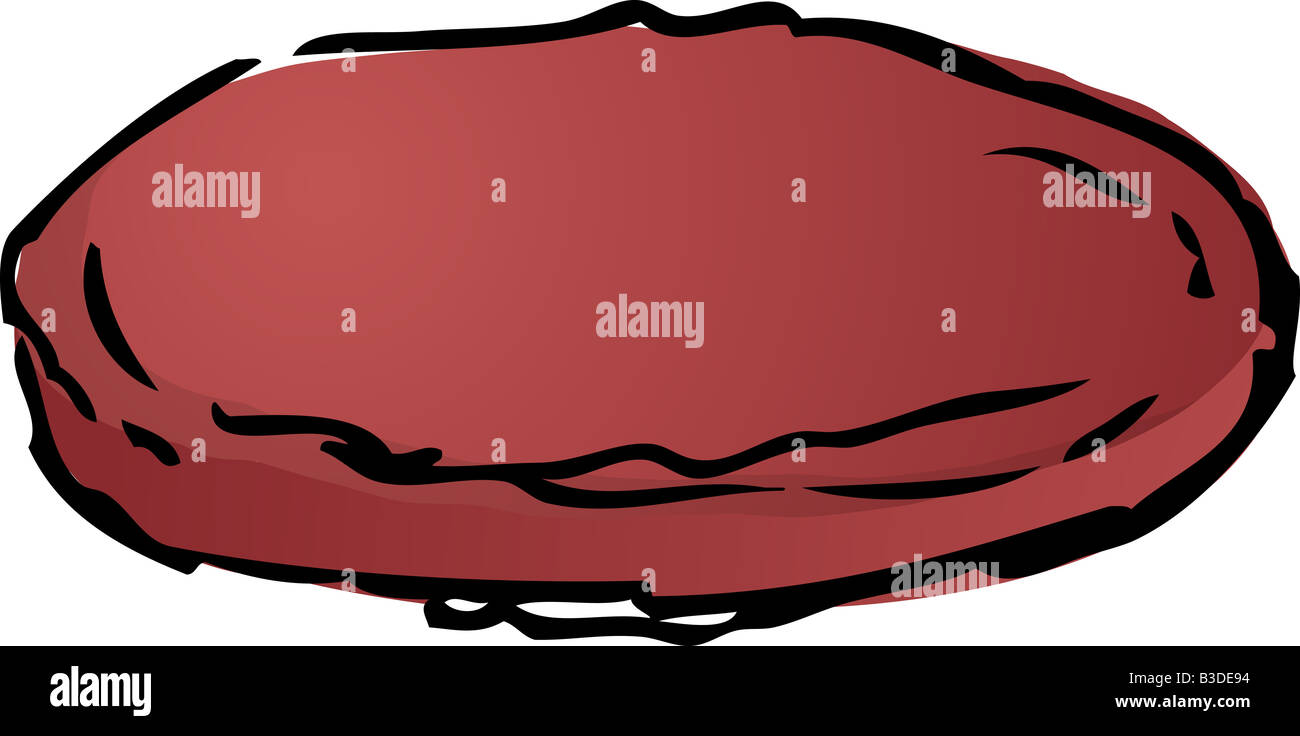Rohes Hackfleisch Burger Patty Lebensmittel Zutat Hand Gezeichnete Retro Lineart Skizze Stockfotografie Alamy