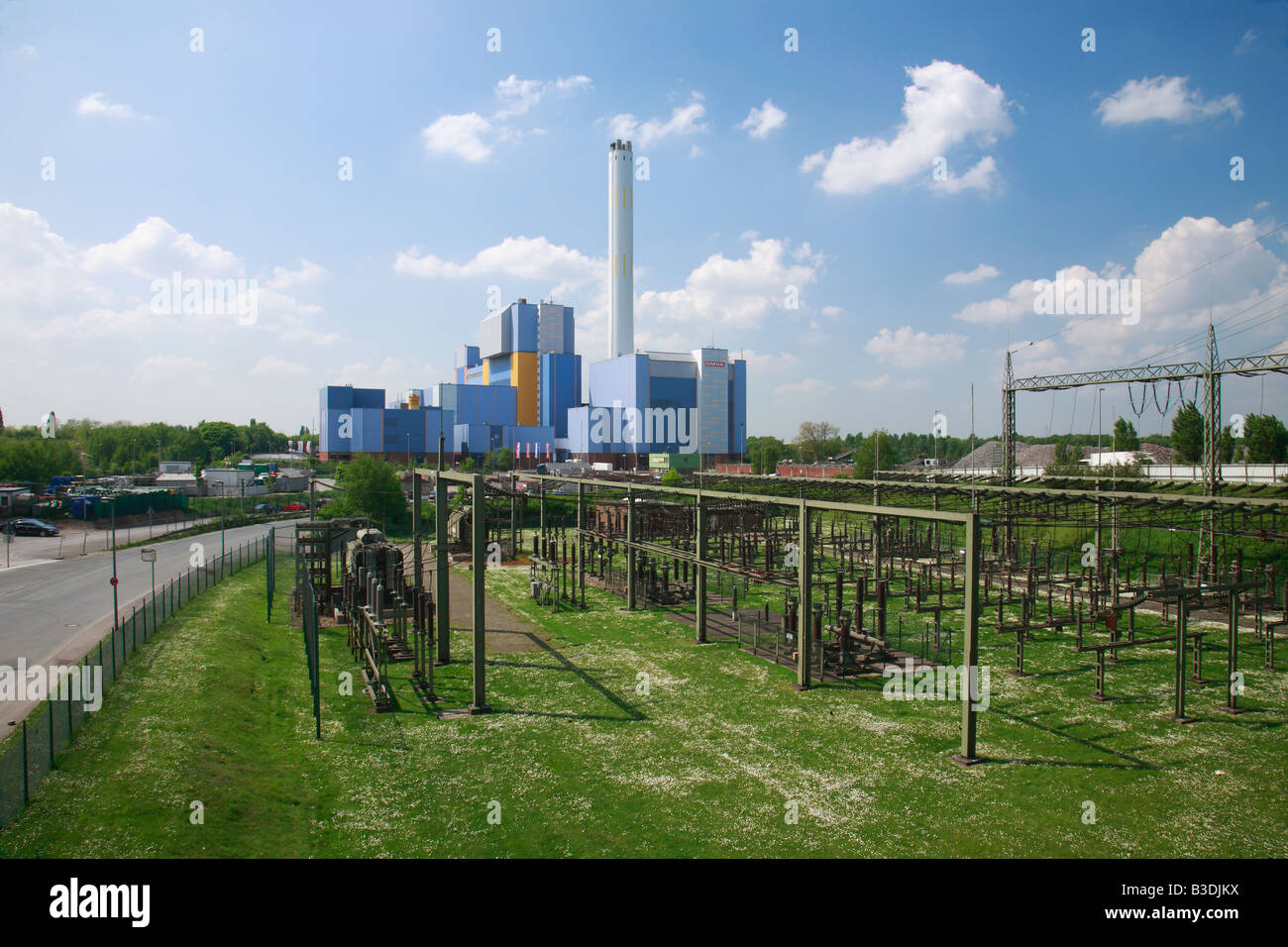 D-Oberhausen, Ruhrgebiet, NRW, Oberhausen-Buschhausen, Abfallentsorgung, Stromerzeugung, Abfall-Verbrennungsanlage Stockfoto