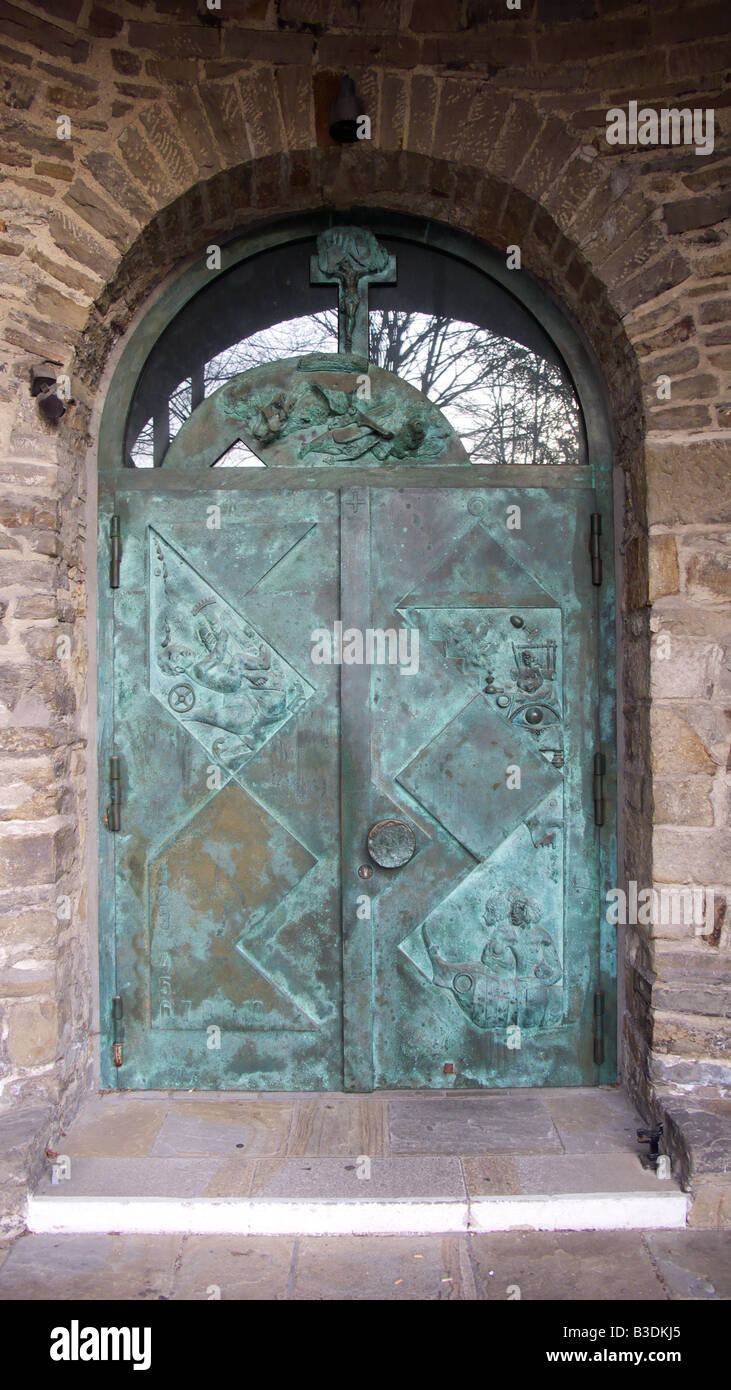 St.LuciusKirche in EssenWerden, Kirchenportal, Essen, Ruhrgebiet