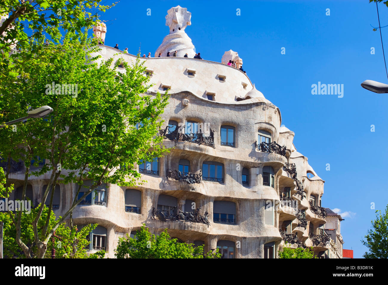 Casa Mila-La Pedrera Barcelona Katalonien Spanien Stockfoto