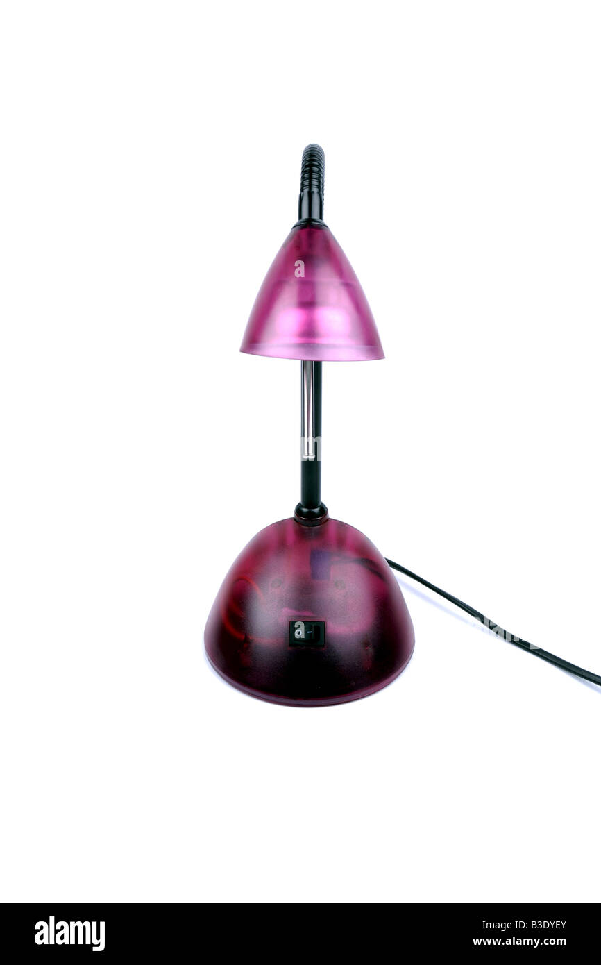 kurvenreich Arm Tischlampe Stockfoto