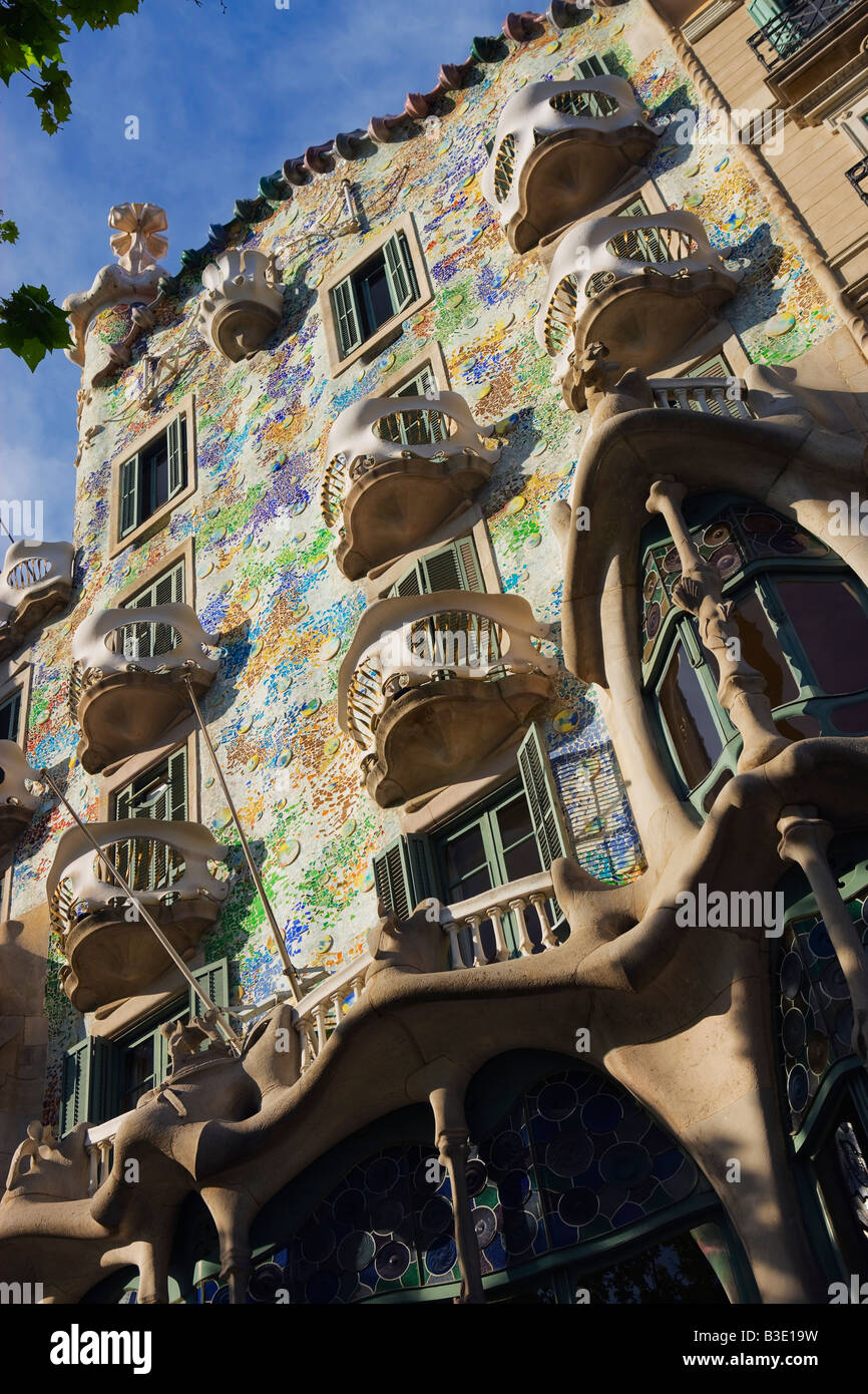 Casa Batllo Barcelona Katalonien Spanien Stockfoto