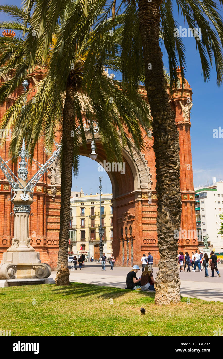 Arco del Triunfo Barcelona Katalonien Spanien Stockfoto