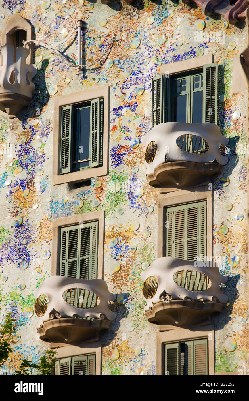 Casa Batllo Barcelona Katalonien Spanien Stockfoto