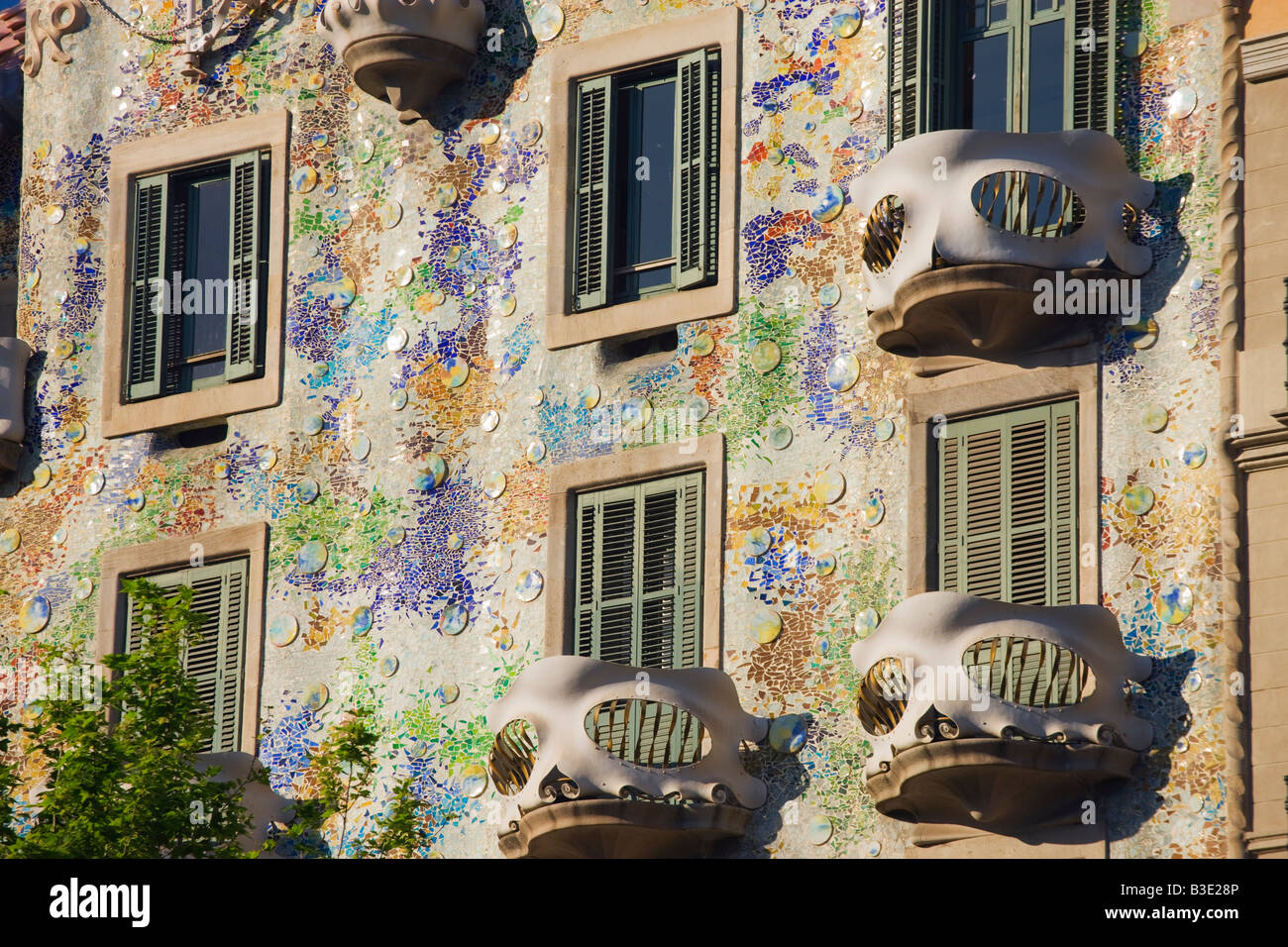 Casa Batllo Barcelona Katalonien Spanien Stockfoto