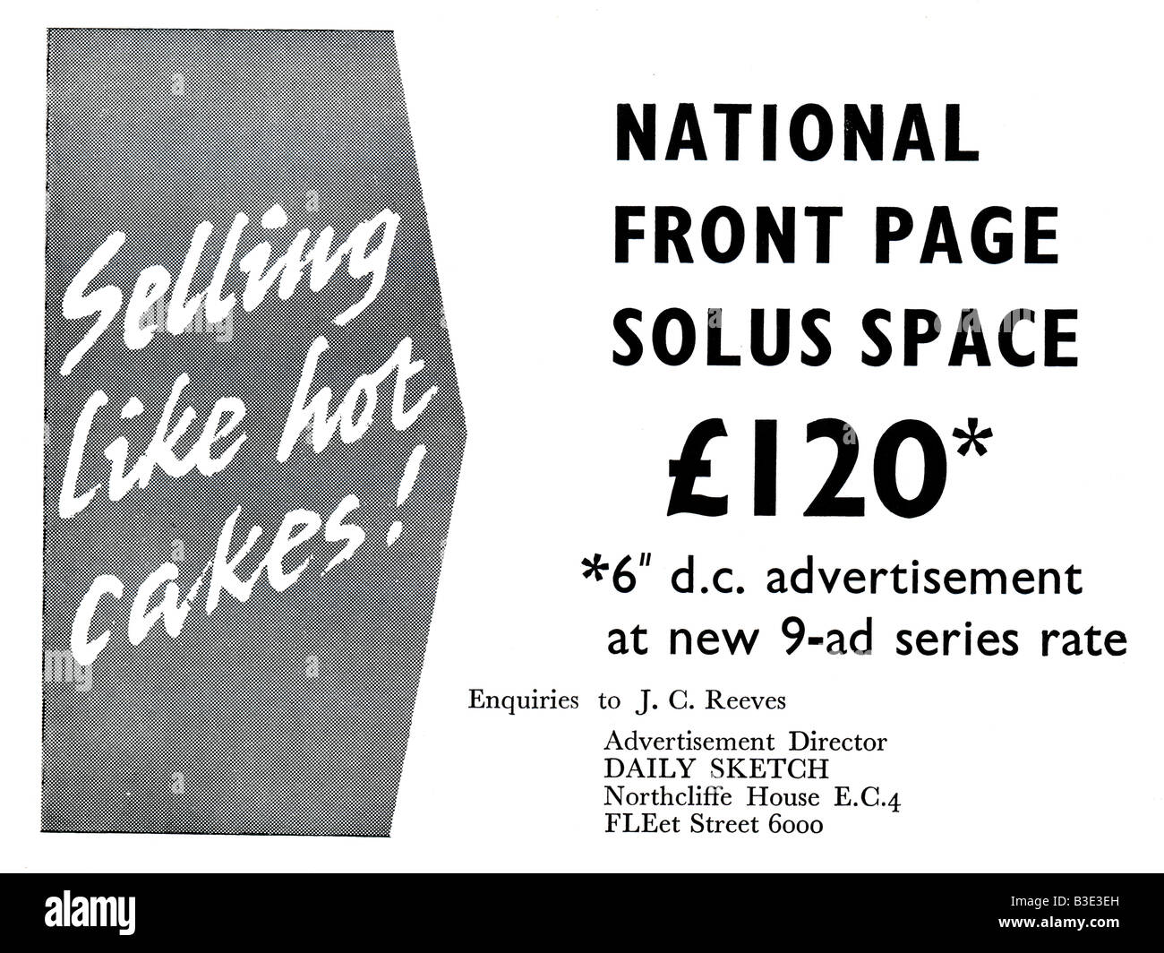 Werbung für die UK Skizze Tageszeitung vom Werbenden Weekly Journal Magazin 6. April 1962 nur zu redaktionellen Zwecken Stockfoto