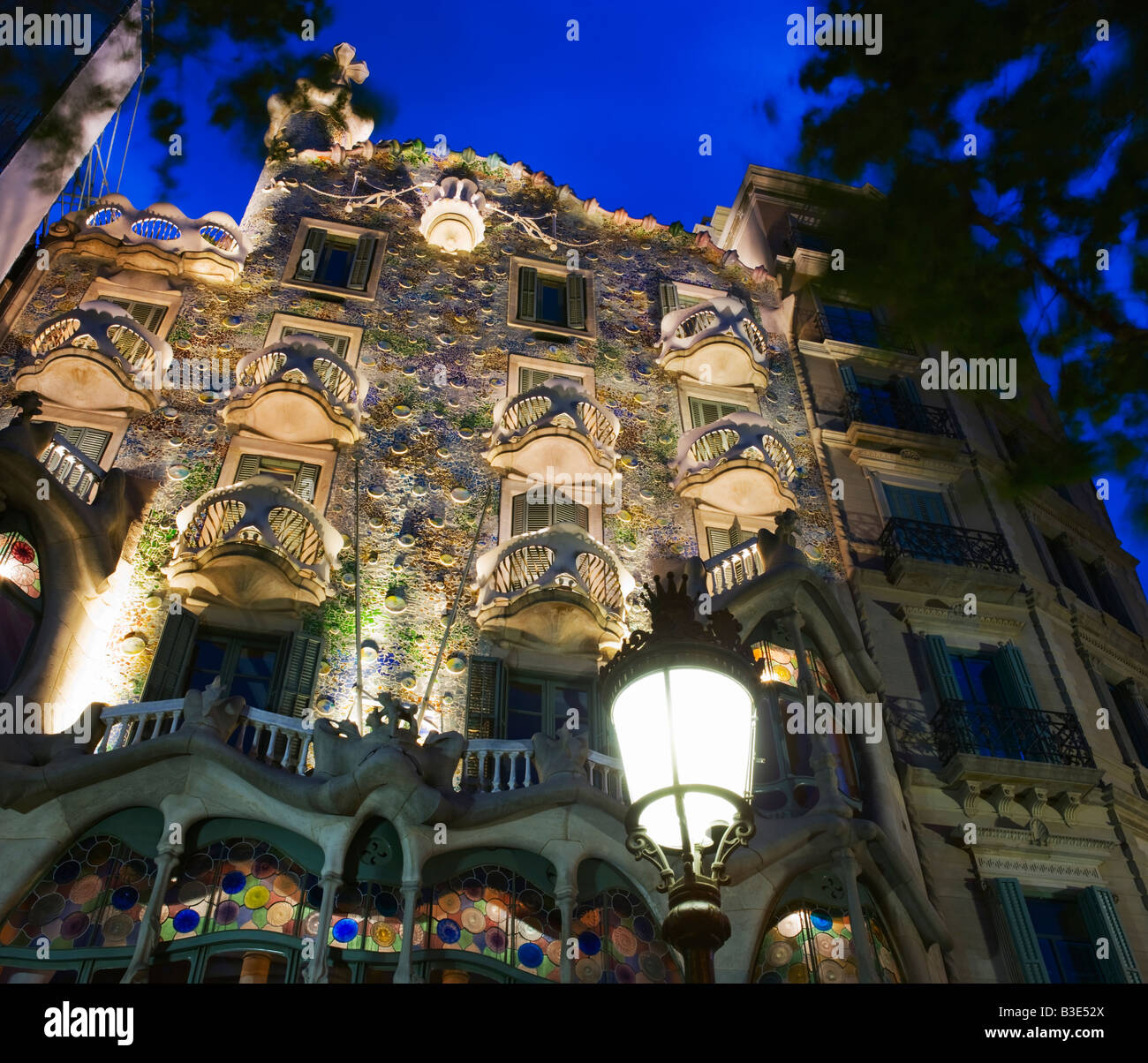 Casa Batllo Barcelona Katalonien Spanien Stockfoto