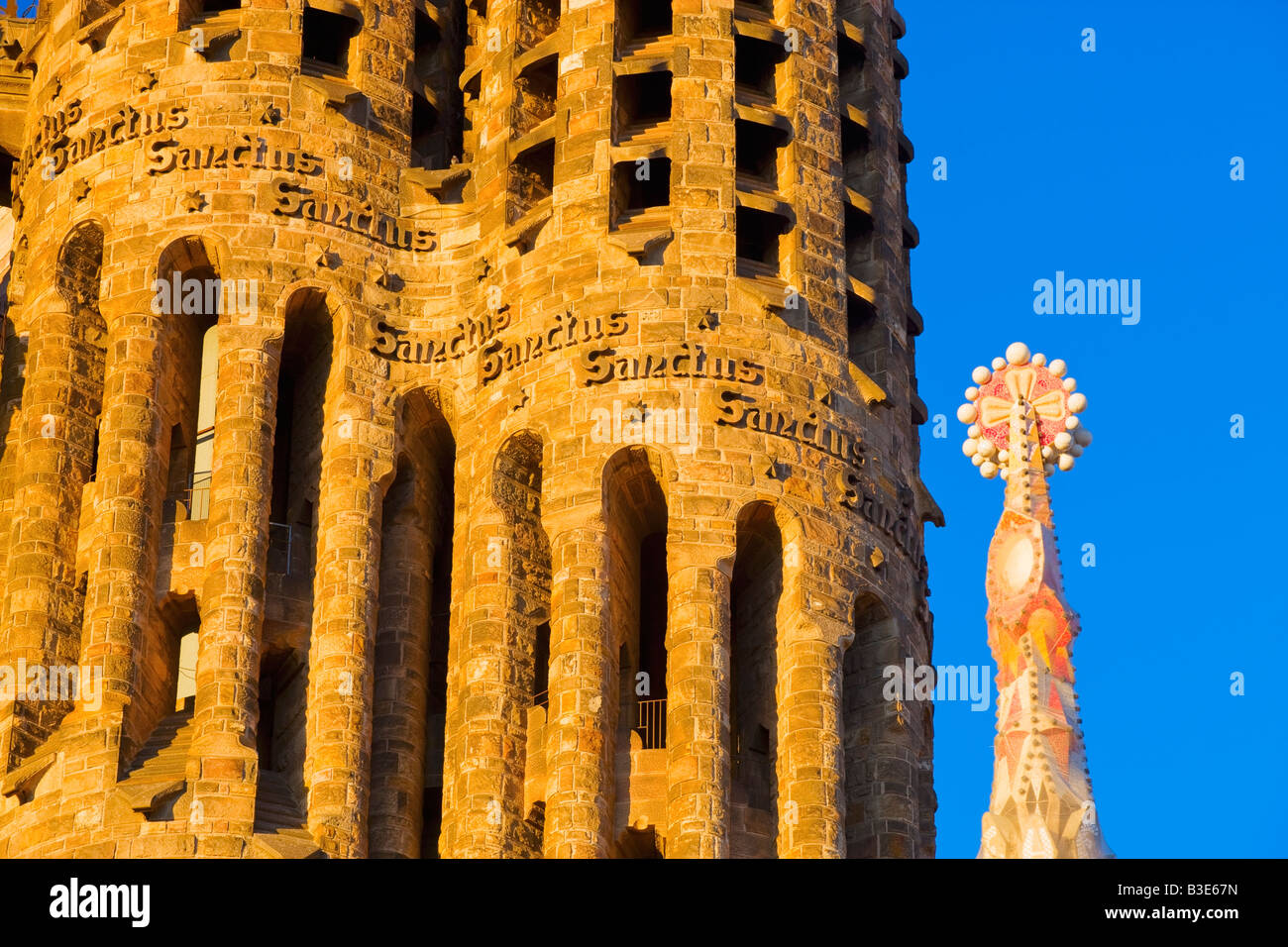 La Sagrada Familia Basilika Barcelona Katalonien Spanien Stockfoto
