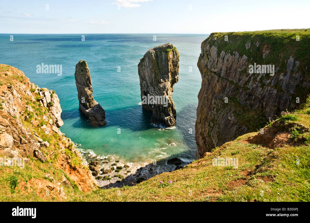 Stapeln Sie, Felsen, Pembrokeshire, Wales Stockfoto