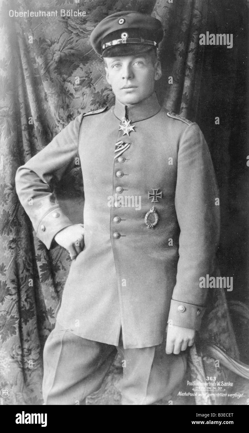 Oswald Boelcke / Foto / 1916 Stockfotografie Alamy